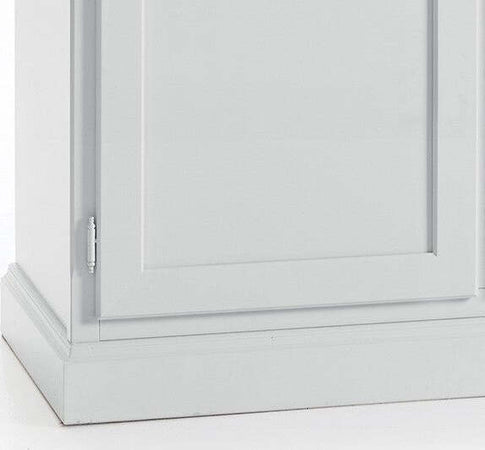 MOBILI-2G---CRISTALLIERA-CLASSICA-IN-LEGNO-4-PORTE-BIANCO-SPORCO-203x42x203