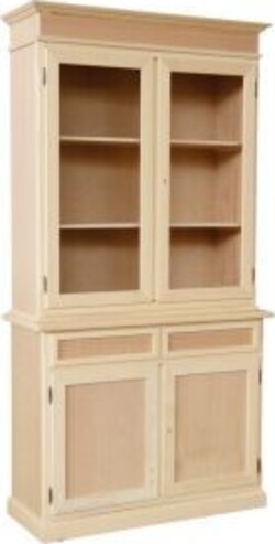 MOBILI-2G---Cristalliera-in-legno-2-Ante-Arte-Povera-L.105-P.42-H.205