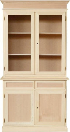 MOBILI-2G---Cristalliera-in-legno-2-Ante-Arte-Povera-L.105-P.42-H.205