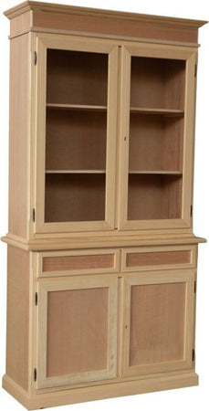 MOBILI-2G---Cristalliera-in-legno-2-Ante-Arte-Povera-L.105-P.42-H.205