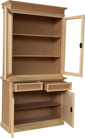 MOBILI-2G---Cristalliera-in-legno-2-Ante-Arte-Povera-L.105-P.42-H.205
