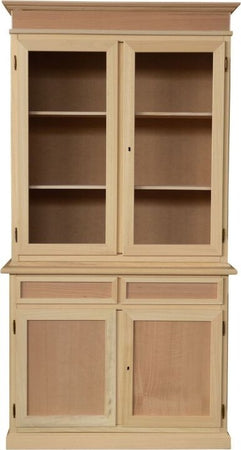 MOBILI-2G---Cristalliera-in-legno-2-Ante-Arte-Povera-L.105-P.42-H.205