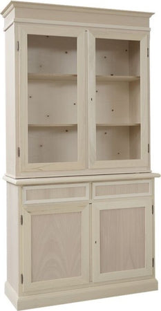 MOBILI-2G---Cristalliera-in-legno-2-Ante-Arte-Povera-L.105-P.42-H.205