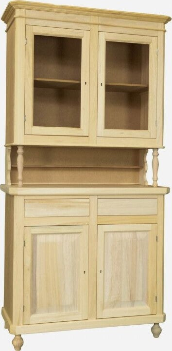 MOBILI-2G---Cristalliera-in-legno-grezzo-2-Ante-Napoletana-L.104-P.43-H.210
