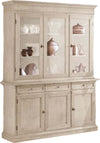 MOBILI-2G---CRISTALLIERA-LEGNO-ARTE-POVERA-BIANCO-ANTICATO-L.156-P.-42-h.205