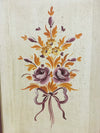 MOBILI-2G---CRISTALLIERA-NAPOLETANA-ARTE-POVERA-BIANCO-INVECCHIATO-CON-DECORI-L.150-P.43-H.208