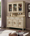 MOBILI-2G---cristalliera-provenzale-in-legno-laccata-a-mano-3-porte-l.160-p.50-h.221