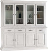 MOBILI-2G---CRISTALLIERA-SHABBY-CHIC-IN-LEGNO-MASSELLO-8-PORTE-BIANCO-CONSUMATO-L.222-P.51-H.226