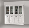 MOBILI-2G---CRISTALLIERA-SHABBY-CHIC-IN-LEGNO-MASSELLO-8-PORTE-BIANCO-CONSUMATO-L.222-P.51-H.226