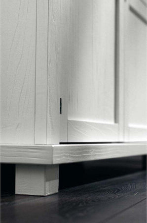 MOBILI-2G---CRISTALLIERA-SHABBY-IN-LEGNO-MASSELLO-4-ANTE-2-CASSETTI-BIANCO-OPACO-L.120-P.45-H.198