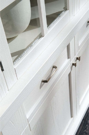 MOBILI-2G---CRISTALLIERA-SHABBY-IN-LEGNO-MASSELLO-4-ANTE-2-CASSETTI-BIANCO-OPACO-L.120-P.45-H.198