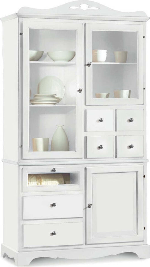 MOBILI-2G---DISPENSA-3-ANTE-7-CASSETTI-LACCATO-BIANCO-OPACO-120x52x220