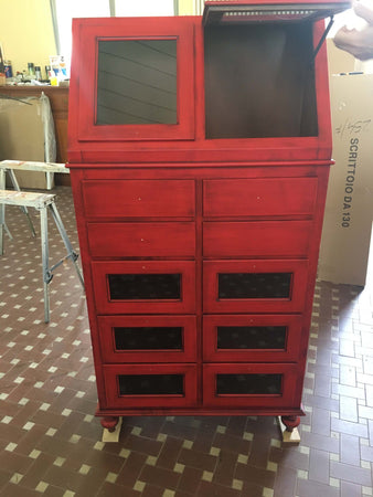 MOBILI-2G---DISPENSA-ARTE-POVERA-SHABBY-LEGNO-ROSSO-ANTICATO-80X42X153