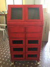 MOBILI-2G---DISPENSA-ARTE-POVERA-SHABBY-LEGNO-ROSSO-ANTICATO-80X42X153