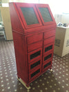 MOBILI-2G---DISPENSA-ARTE-POVERA-SHABBY-LEGNO-ROSSO-ANTICATO-80X42X153
