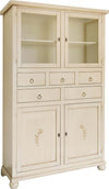 MOBILI-2G---DISPENSA-CLASSICA-IN-LEGNO-4-PORTE-5-CASSETTI-LACCATO-AVORIO-L.120-P.41-H.190