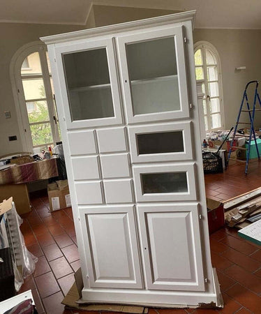 MOBILI-2G---DISPENSA-DA-CUCINA-LEGNO-8-CASSETTI-4-ANTE-BIANCO-107x45x203