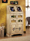 MOBILI-2G---Dispensa-shabby-2-ribalte,-2-porte-e-4-cassetti-legno-decorata-82x44x153