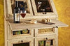 MOBILI-2G---Dispensa-shabby-2-ribalte,-2-porte-e-4-cassetti-legno-decorata-82x44x153