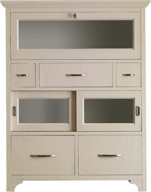 MOBILI-2G---DISPENSA-SHABBY-IN-LEGNO-MASSELLO-3-RIBALTE-5-CASSETTI-AVORIO-OPACO-L.110-P.45-H.140