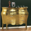 MOBILI-2G---Gruppo-1-cassettiera-2-comodini-bombati-Foglia-oro-Maniglie-Swarovski