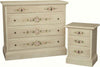 MOBILI-2G---Gruppo-1-Cassettiera-2-Comodini-shabby-avorio-anticato-decorato
