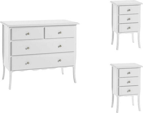 MOBILI-2G---Gruppo-1-Cassettiera-2-Comodini-shabby-bianco-opaco
