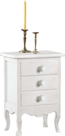 MOBILI-2G---Gruppo-1-Cassettiera-2-Comodini-shabby-bianco-opaco