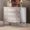 MOBILI-2G---Gruppo-Cassettiera-e-Comodini-3-cassetti-Classici-Legno-Shabby-Bianco-Argento