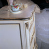 MOBILI-2G---Gruppo-Cassettiera-e-Comodini-3-cassetti-Classici-Legno-Shabby-Bianco-Argento