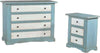 MOBILI-2G---GRUPPO-COMO'-E-2-COMODINI-LACCATO-AZZURRO/BIANCO-PATINATO
