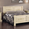 MOBILI-2G---LETTO-DRITTO-MATRIMONIALE-AVORIO-ANTICO/VERDE-IN-LEGNO