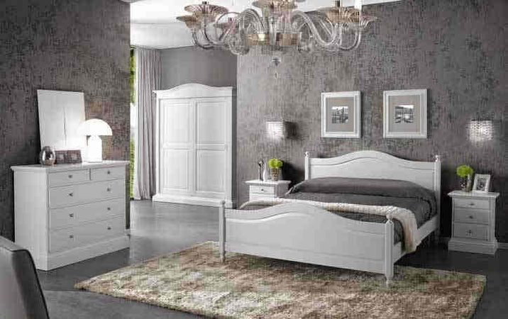 MOBILI-2G---LETTO-MATRIMONIALE-CLASSICO-SHABBY-BIANCO-175x212x112