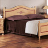 MOBILI-2G---LETTO-SAGOMATO-MATRIMONIALE-AVORIO-ANTICO-FILO-ROSSO-IN-LEGNO