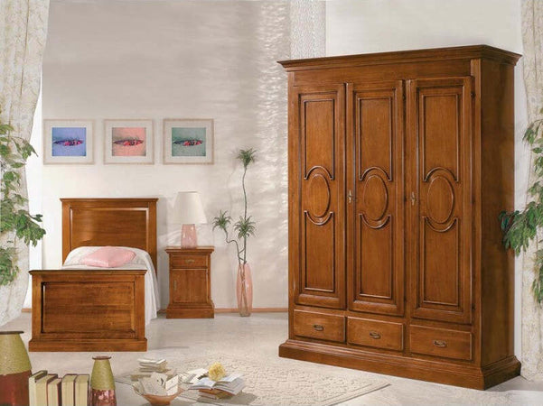 MOBILI-2G---Letto-singolo-classico-legno-tinta-noce-L.103-H-110-P-209