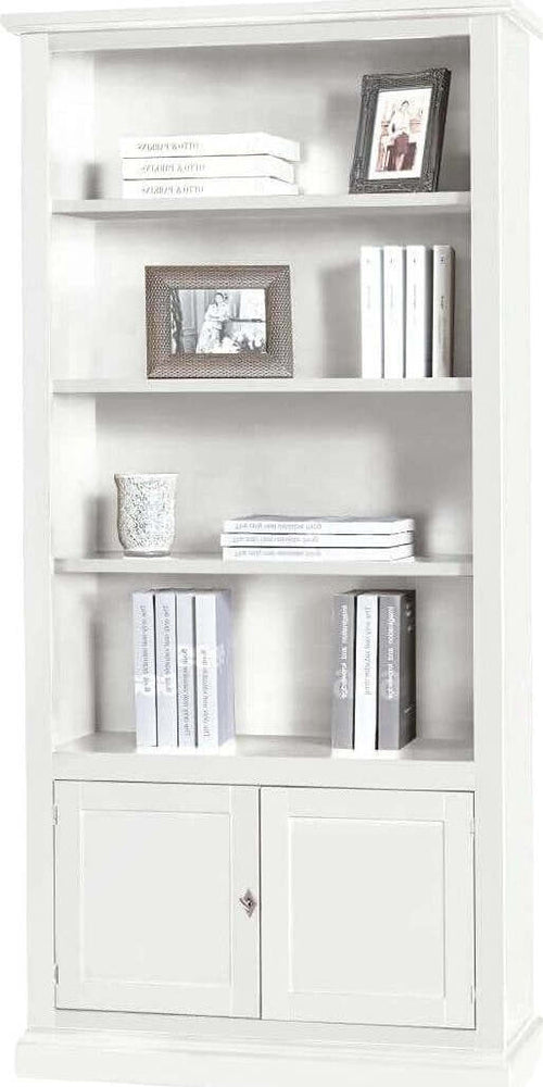MOBILI-2G---LIBRERIA-2-ANTE-ARTE-POVERA-BIANCA-IN-LEGNO-90X41X186