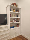 MOBILI-2G---LIBRERIA-2-ANTE-ARTE-POVERA-BIANCA-IN-LEGNO-90X41X186