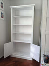 MOBILI-2G---LIBRERIA-2-ANTE-ARTE-POVERA-BIANCA-IN-LEGNO-90X41X186