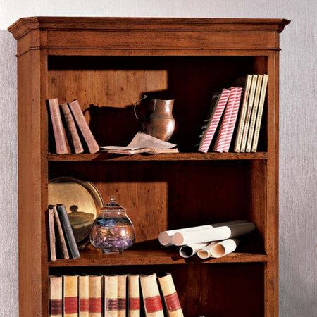 MOBILI-2G---LIBRERIA-3-VANI-A-GIORNO-2-PORTE-LEGNO-MASSELLO-L.100-P.40-H.194