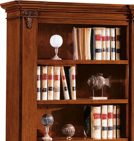 MOBILI-2G---LIBRERIA-3-VANI-A-GIORNO-2-PORTE-LEGNO-MASSELLO-L.145-P.50-H.202