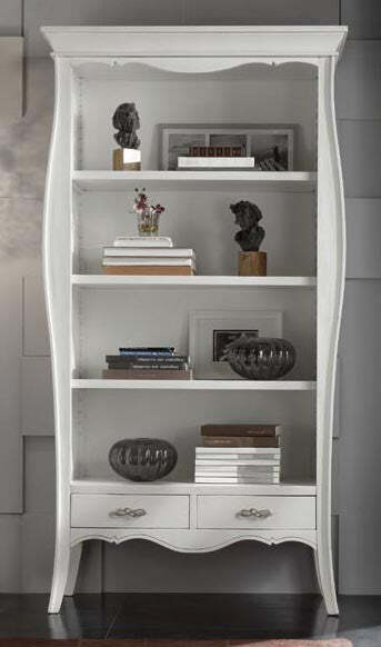 MOBILI-2G---LIBRERIA-A-GIORNO-3-RIPIANI-2-CASSETTI-LEGNO-GREZZO-L.106-P.47-H.204