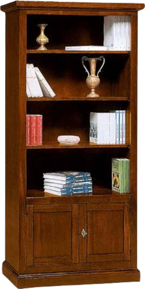 MOBILI-2G---LIBRERIA-ARTE-POVERA-2-ANTE-IN-LEGNO-TINTA-NOCE-90X41X186