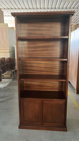 MOBILI-2G---LIBRERIA-ARTE-POVERA-2-ANTE-IN-LEGNO-TINTA-NOCE-90X41X186