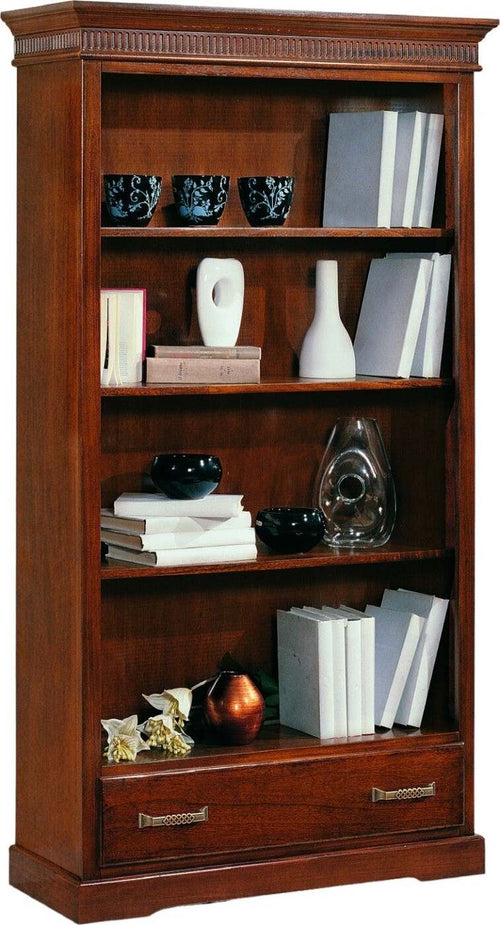 MOBILI-2G---LIBRERIA-ARTE-POVERA-3-RIPIANI-IN-LEGNO-TINTA-NOCE-L.108-P.40-H.200