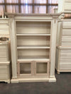 MOBILI-2G---LIBRERIA-CLASSICA-2-PORTE-2-RIPIANI-IN-LEGNO-GREZZO-L.145-P.50-H.202