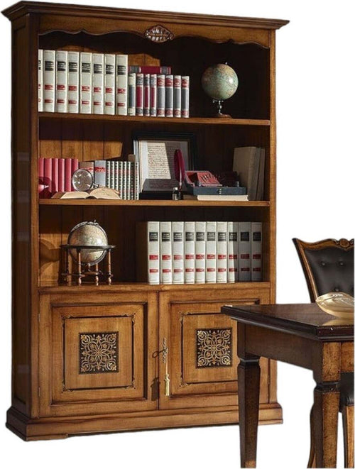 MOBILI-2G---LIBRERIA-CLASSICA-2-PORTE-IN-LEGNO-BASSANO-139X42X205
