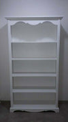 MOBILI-2G---LIBRERIA-CLASSICA-5-RIPIANI-IN-LEGNO-BIANCO-OPACO-120x40x210H