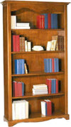MOBILI-2G---LIBRERIA-CLASSICA-5-RIPIANI-IN-LEGNO-TINTA-NOCE-120x40x210H