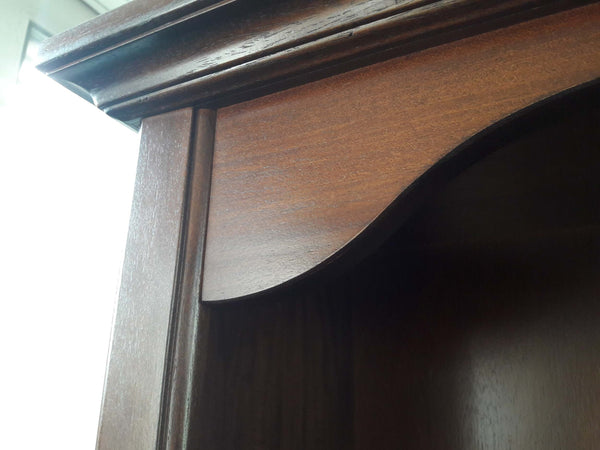 MOBILI-2G---LIBRERIA-CLASSICA-5-RIPIANI-IN-LEGNO-TINTA-NOCE-120x40x210H