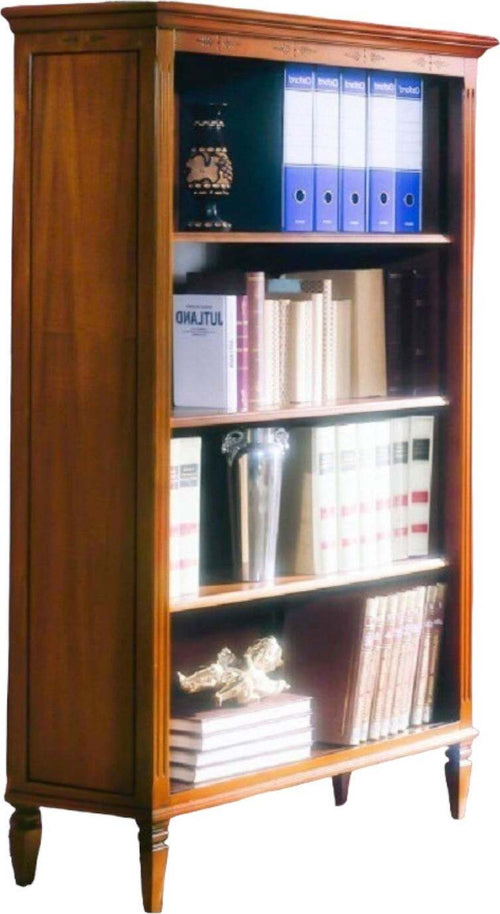 MOBILI-2G---LIBRERIA-CLASSICA-CON-RIPIANI-IN-LEGNO-FINITURA-BASSANO-L.100-P.41-H.175
